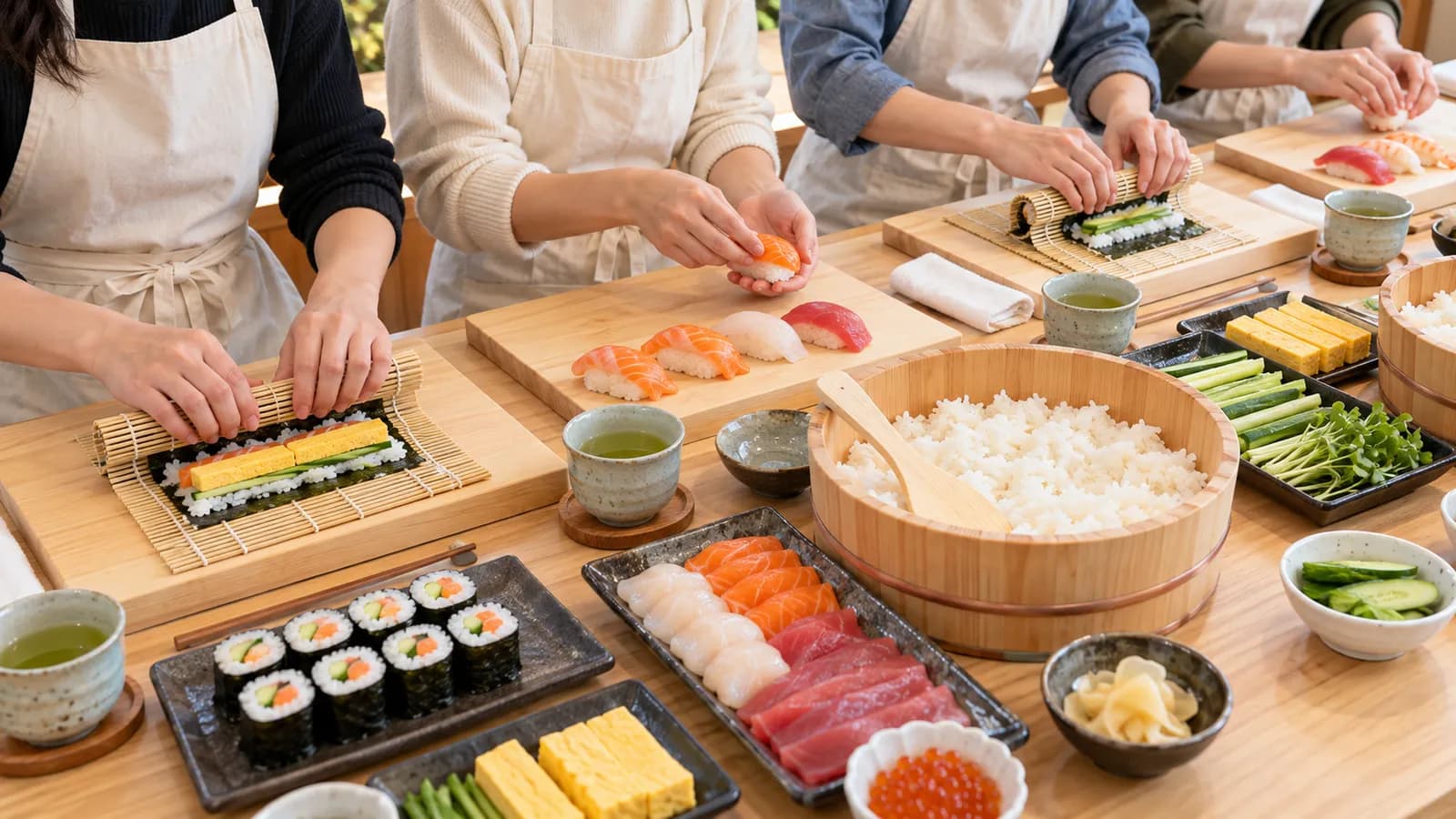 Sushi Class for a Student Group in Tokyo