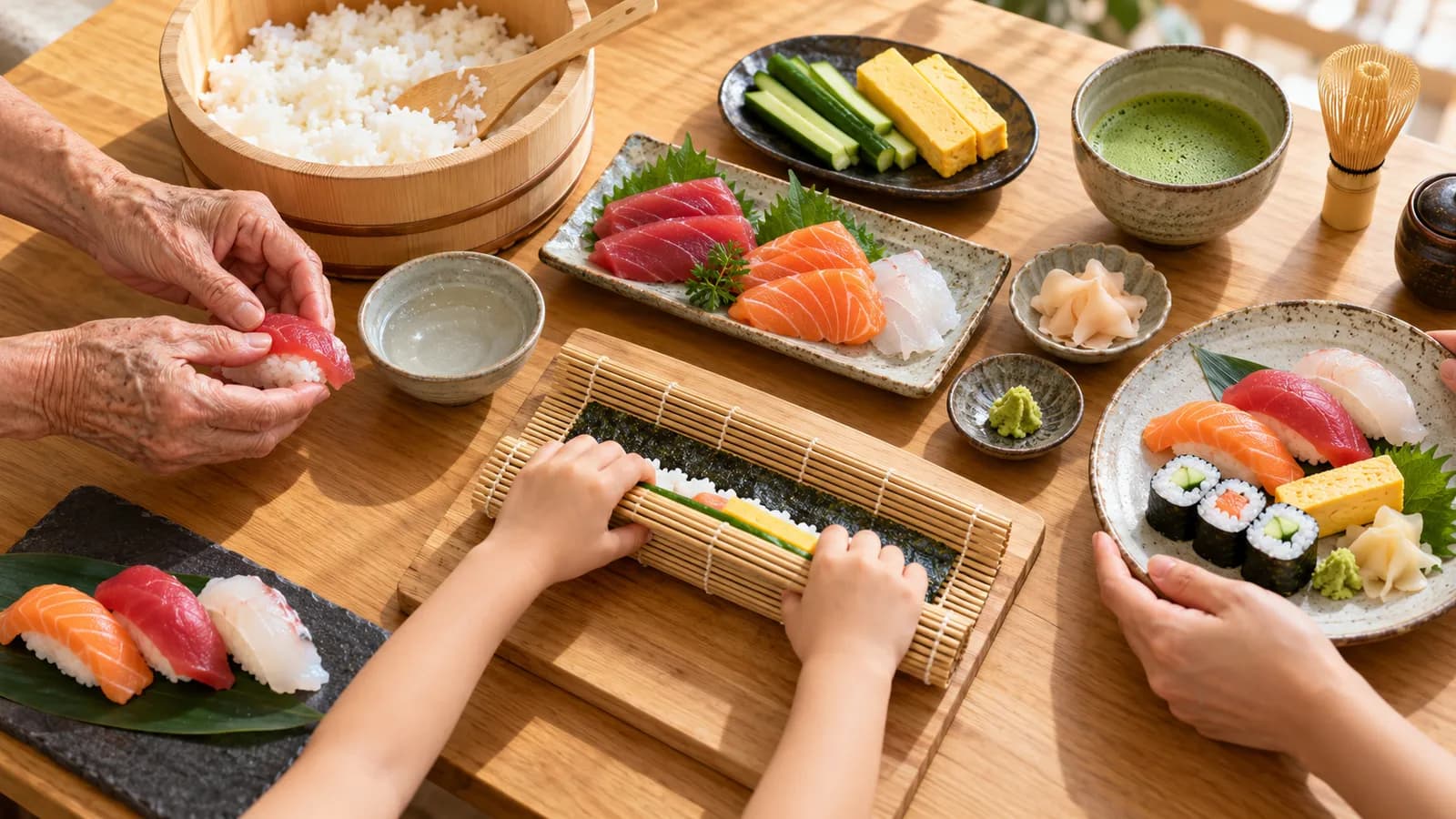 Sushi Class With Grandparents in Tokyo