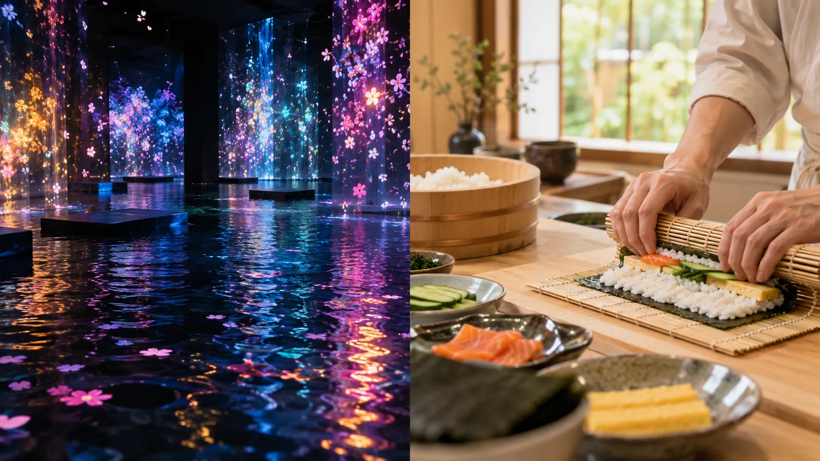 teamLab Planets and a Sushi Class in One Day