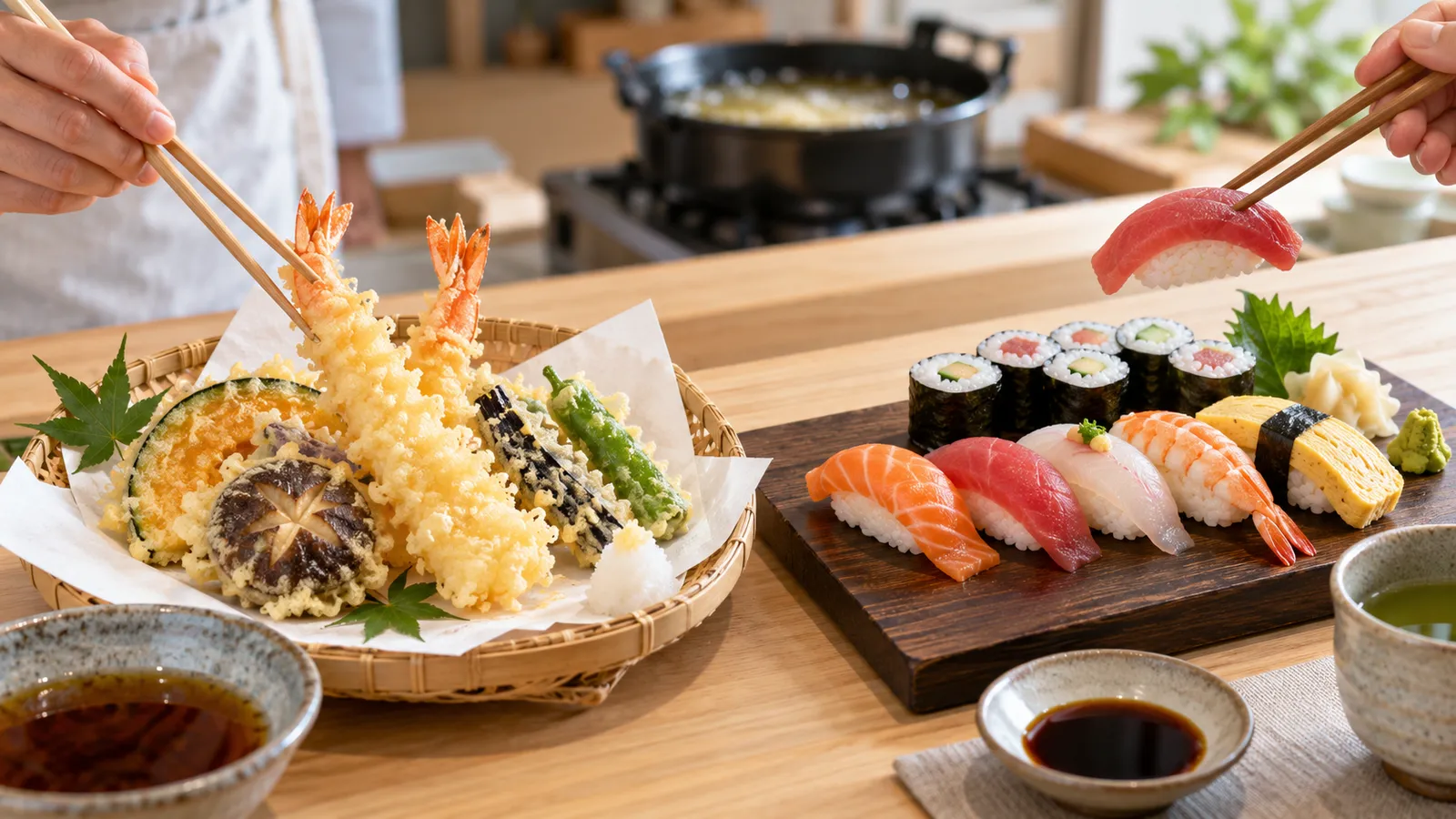 Tempura Class or Sushi Class in Tokyo?