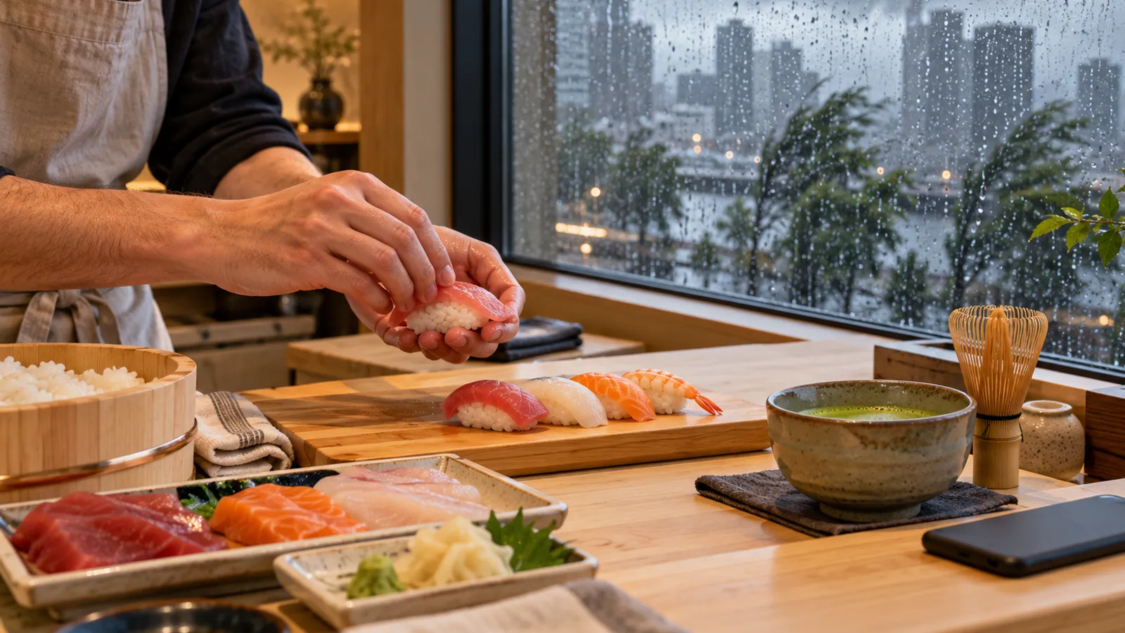 Typhoon Season and Your Tokyo Sushi Class